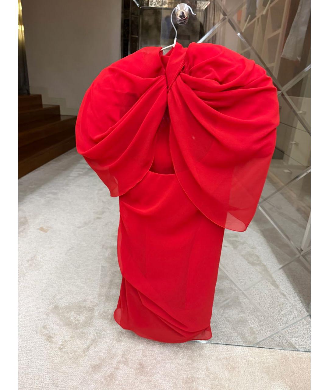 JACQUEMUS Красное коктейльное платье, фото 5