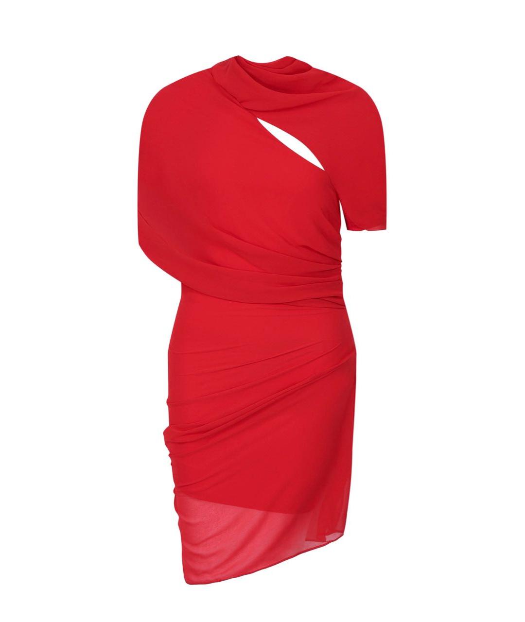 JACQUEMUS Красное коктейльное платье, фото 7