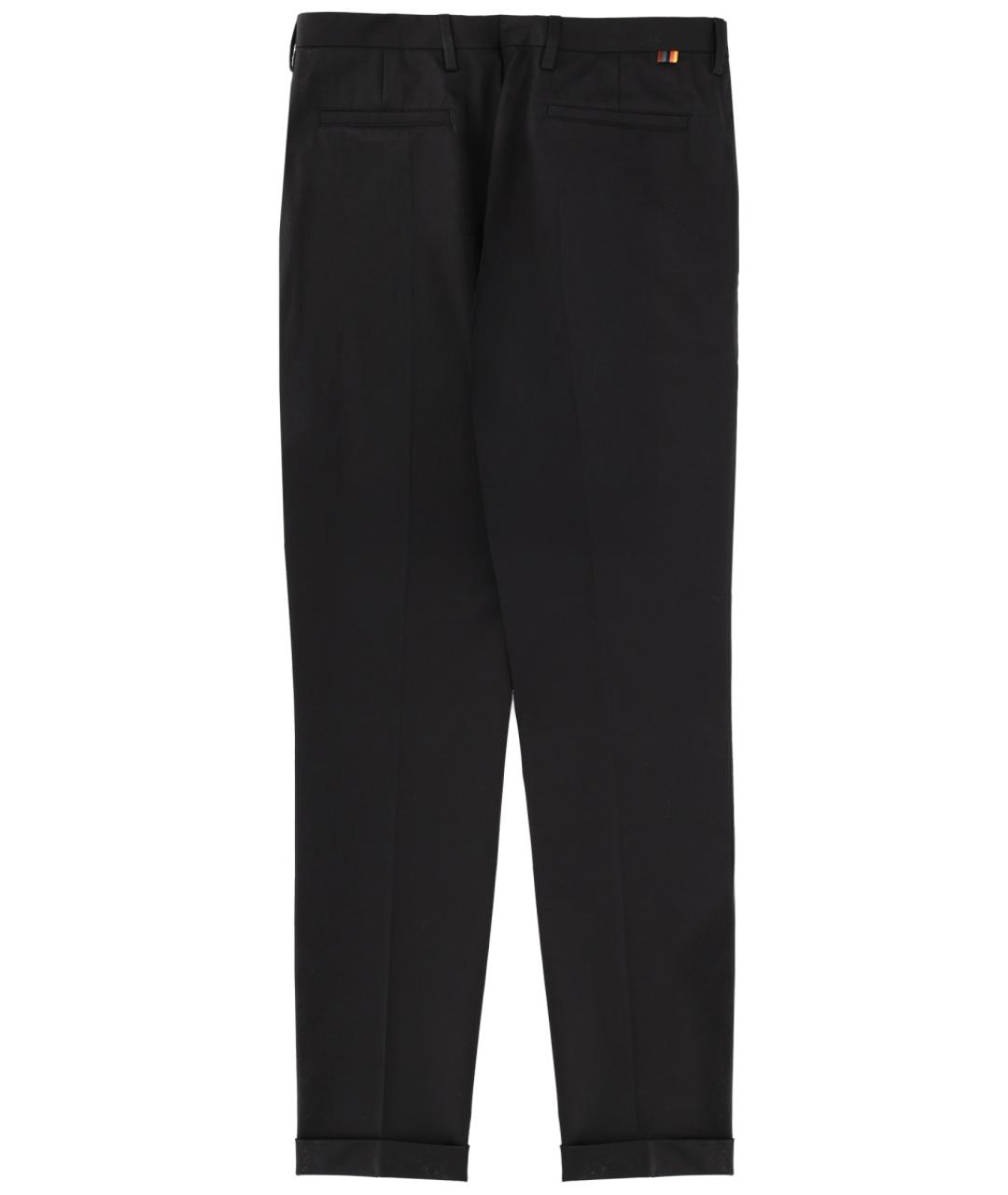 PAUL SMITH Черные хлопковые повседневные брюки, фото 2