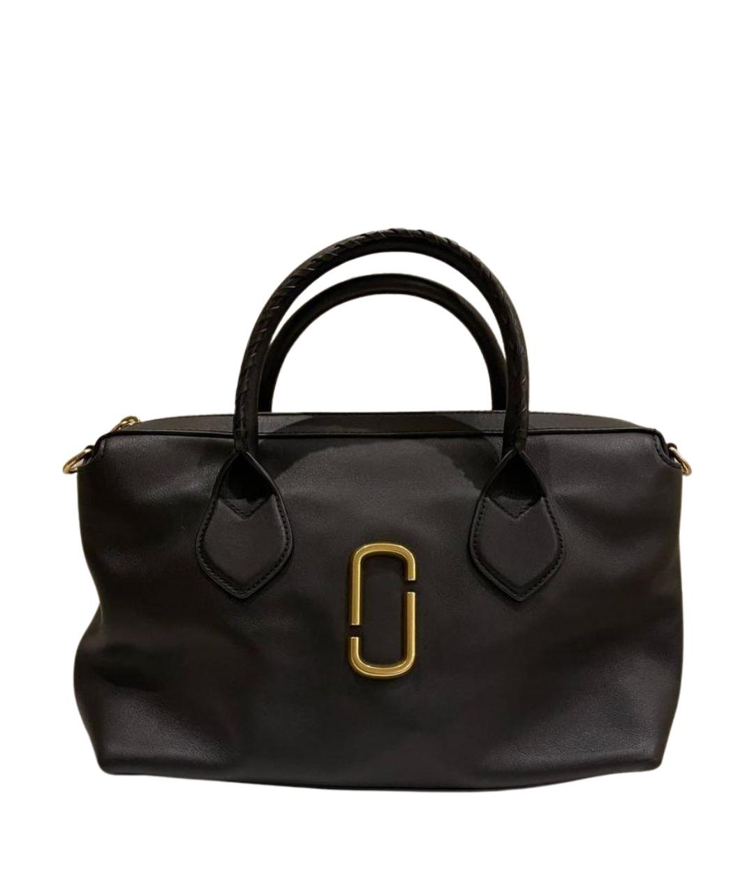 MARC JACOBS Черная кожаная сумка с короткими ручками, фото 1