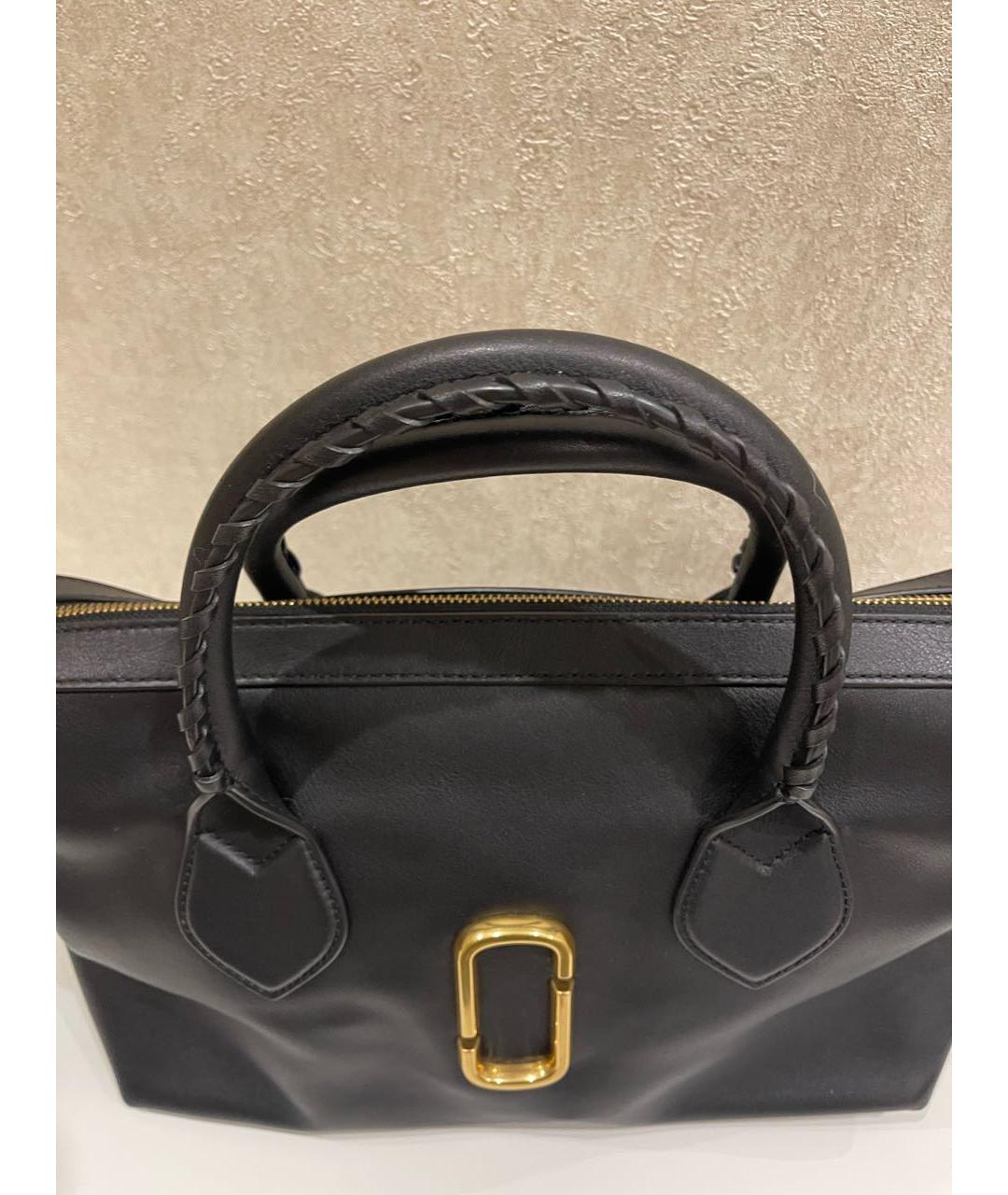 MARC JACOBS Черная кожаная сумка с короткими ручками, фото 4