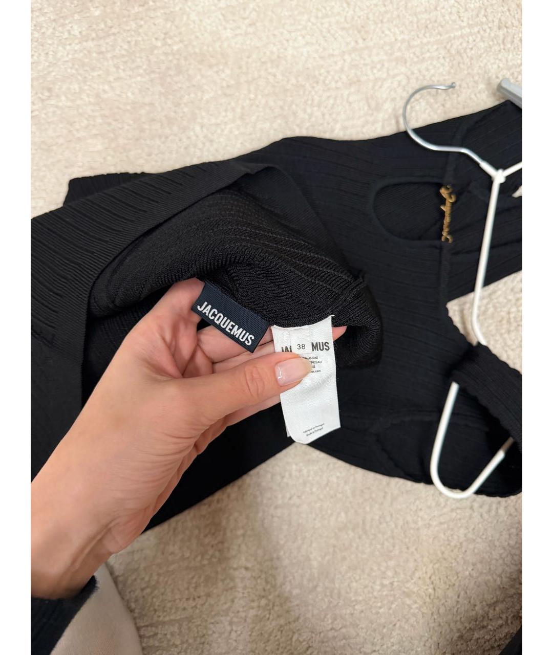 JACQUEMUS Черное коктейльное платье, фото 6