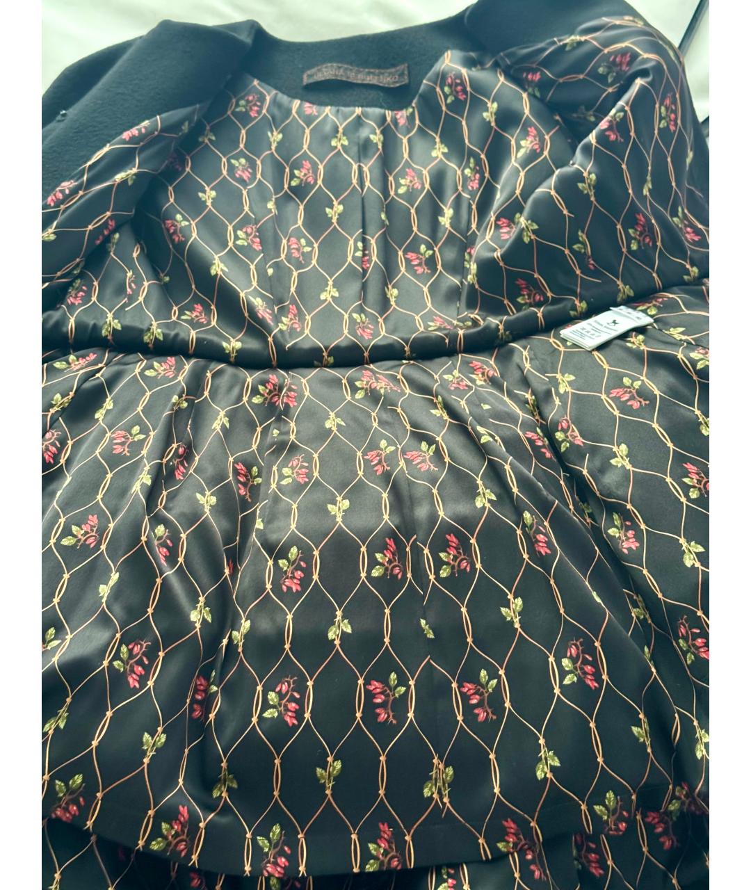 ULYANA SERGEENKO Черное шерстяное пальто, фото 5