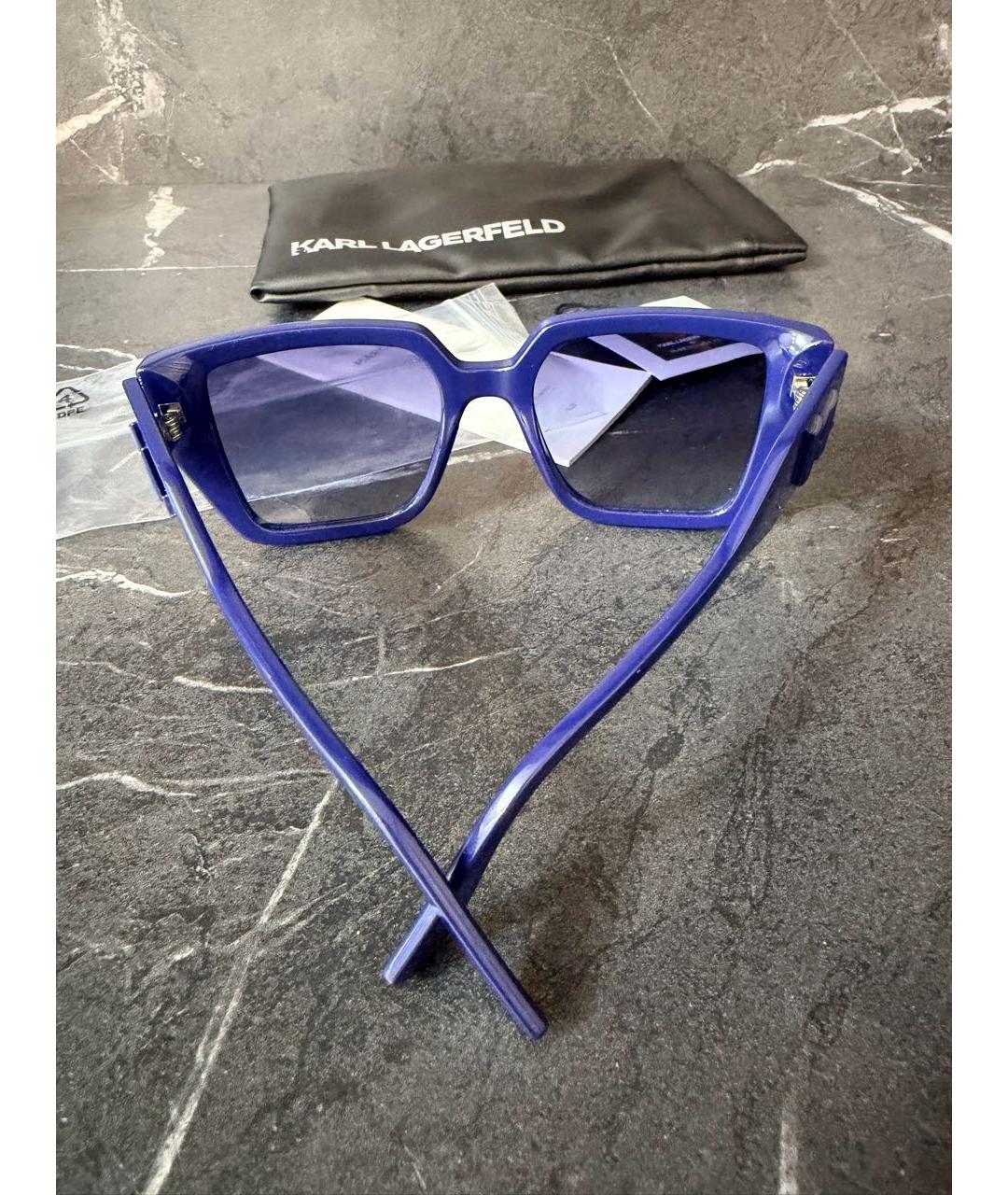 KARL LAGERFELD Синие пластиковые солнцезащитные очки, фото 7