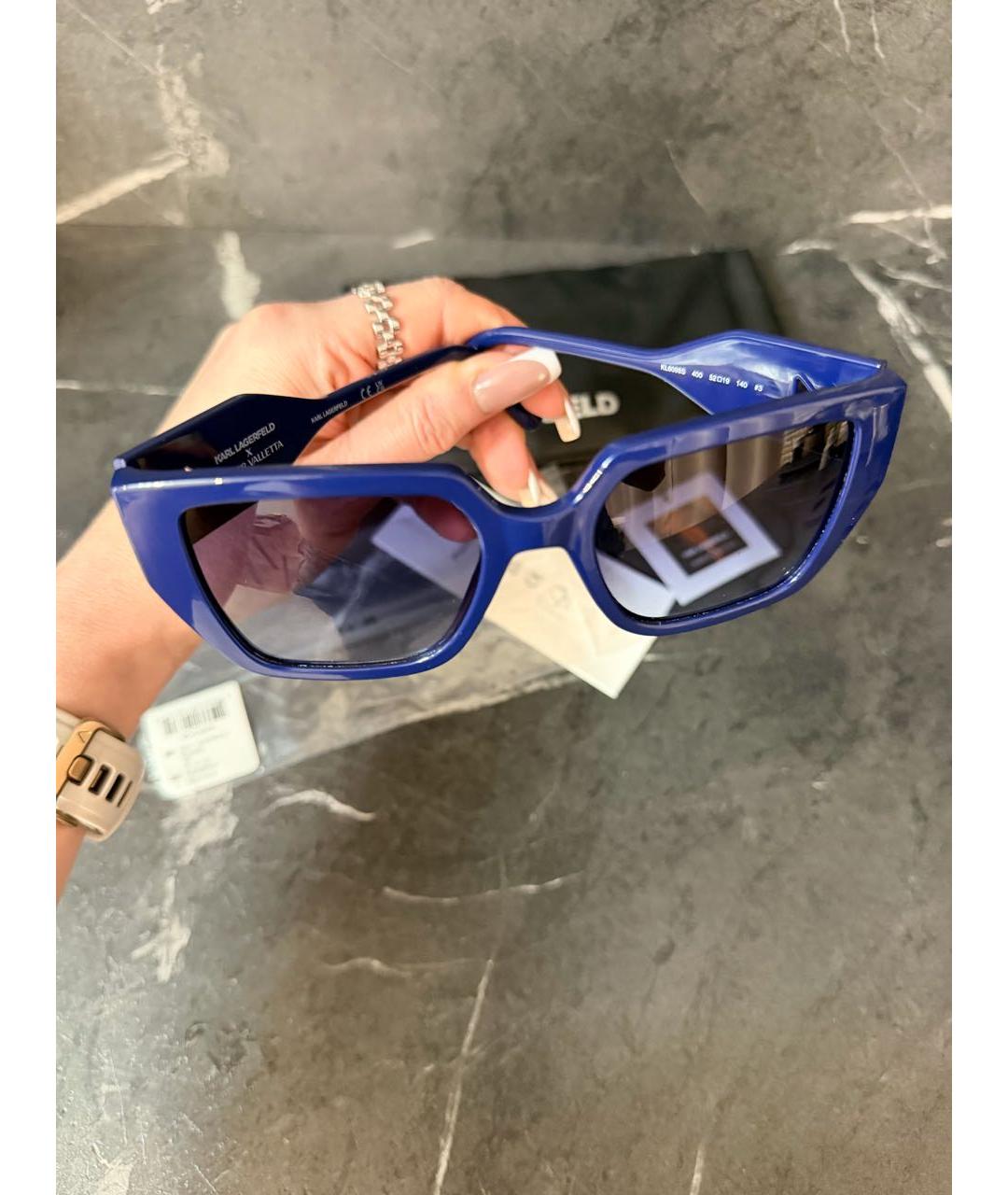 KARL LAGERFELD Синие пластиковые солнцезащитные очки, фото 8