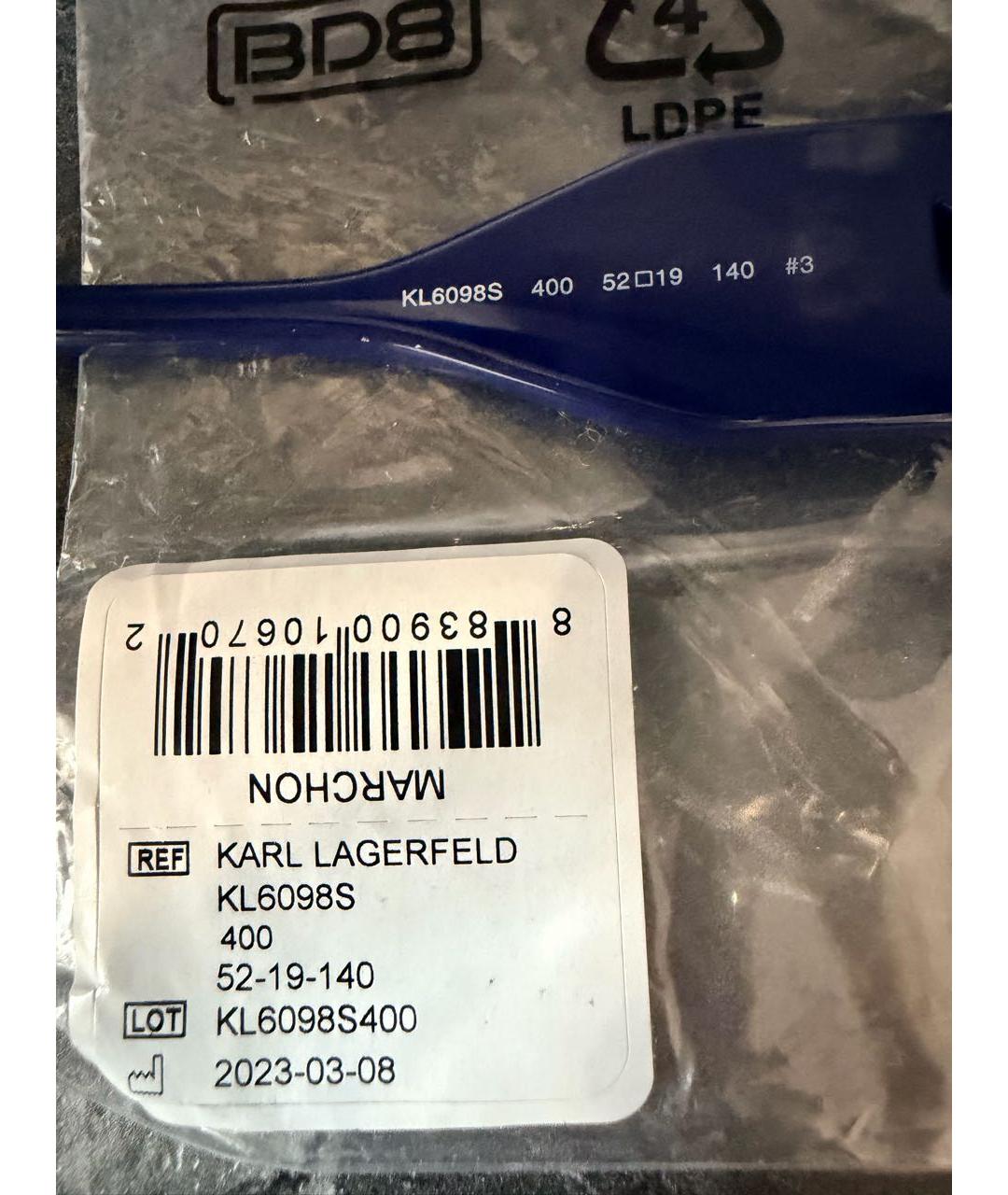 KARL LAGERFELD Синие пластиковые солнцезащитные очки, фото 5