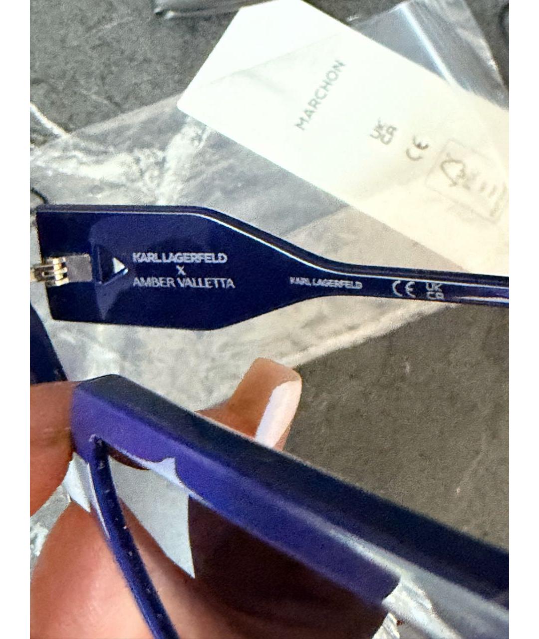 KARL LAGERFELD Синие пластиковые солнцезащитные очки, фото 6