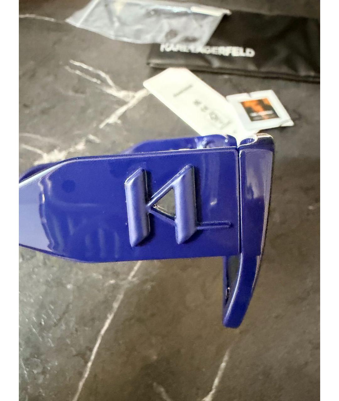 KARL LAGERFELD Синие пластиковые солнцезащитные очки, фото 3