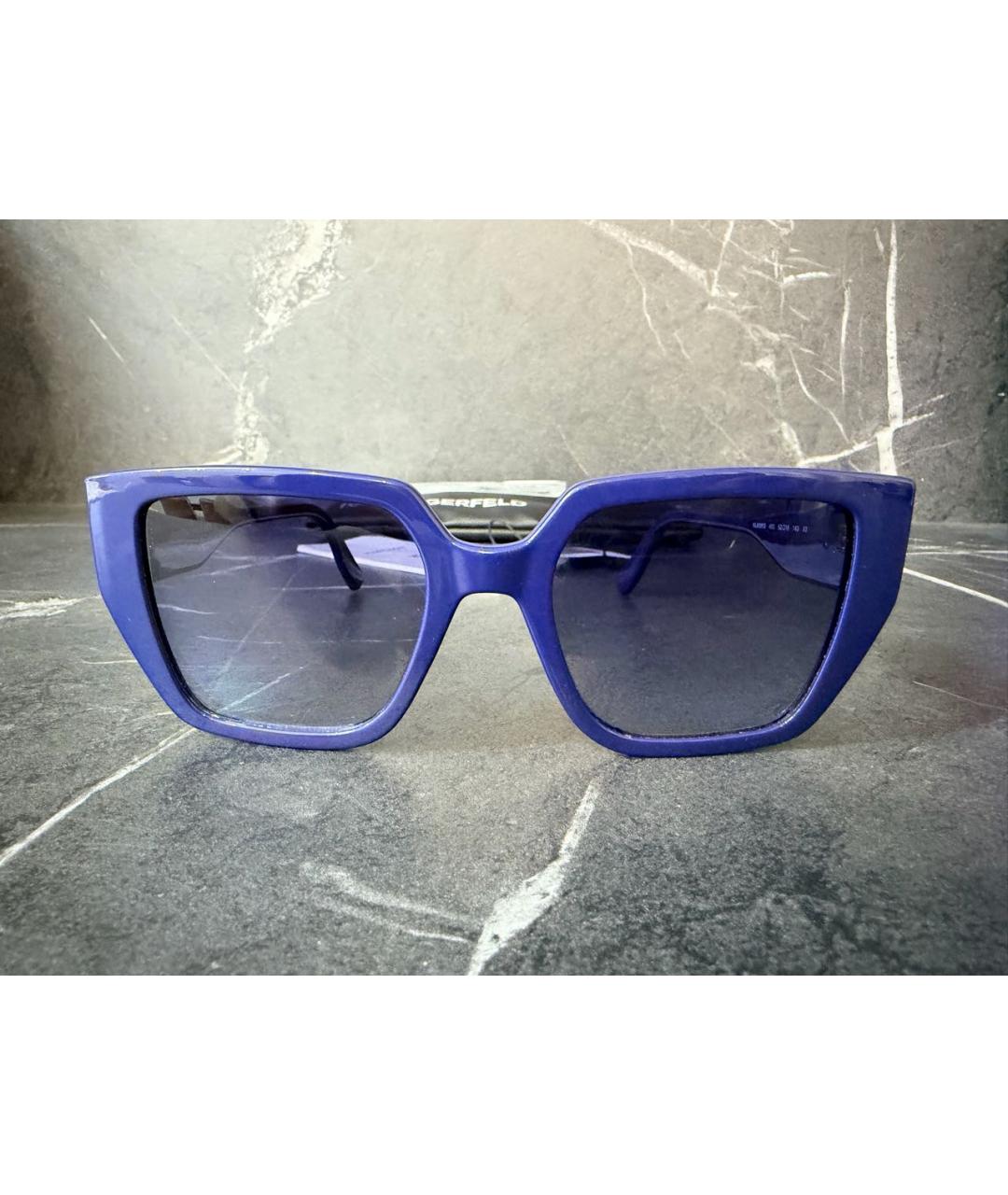KARL LAGERFELD Синие пластиковые солнцезащитные очки, фото 9
