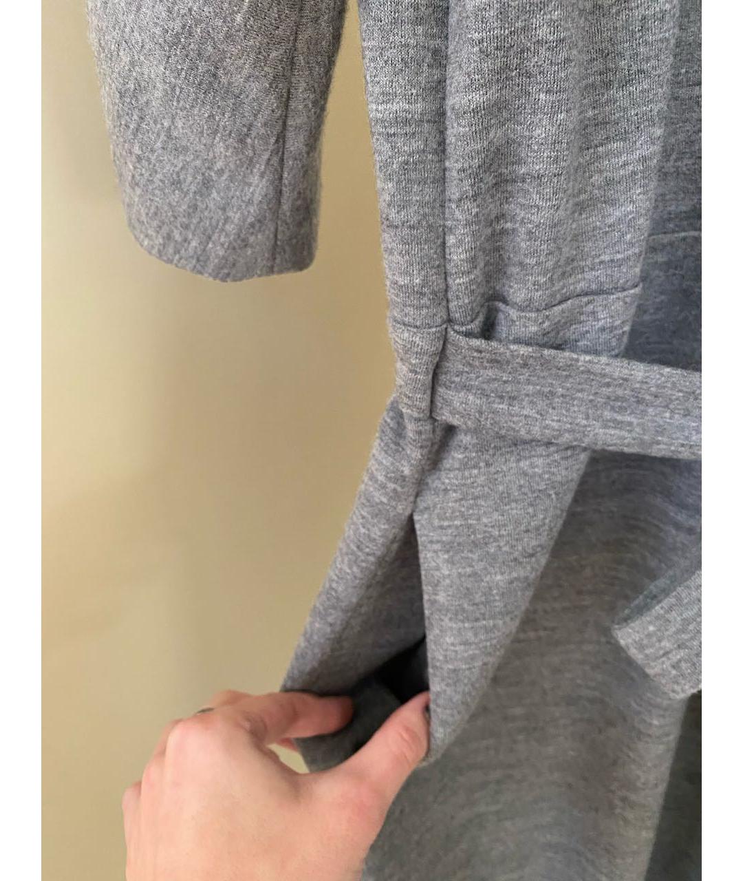 PESERICO Серое шерстяное повседневное платье, фото 6