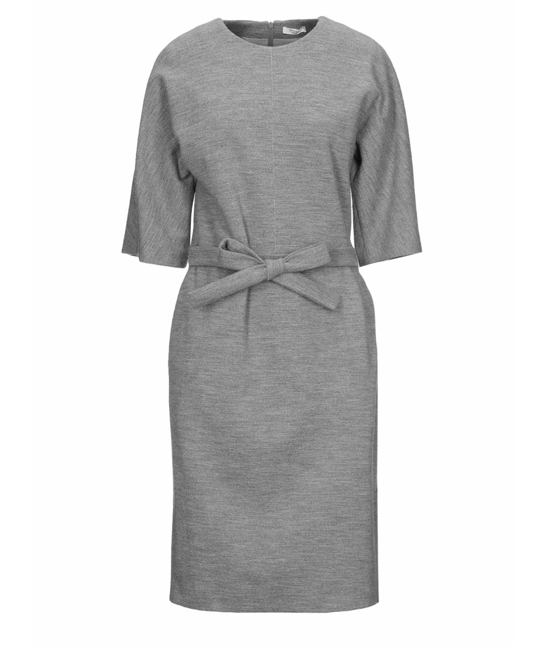 PESERICO Серое шерстяное повседневное платье, фото 1