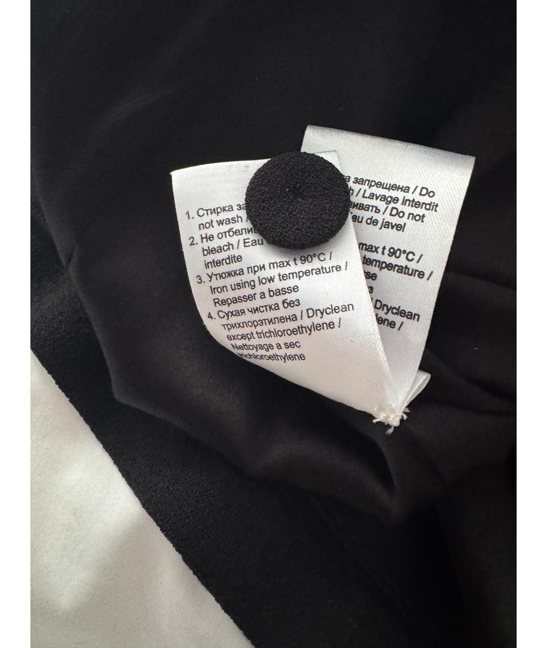 ULYANA SERGEENKO Черное шелковое повседневное платье, фото 6