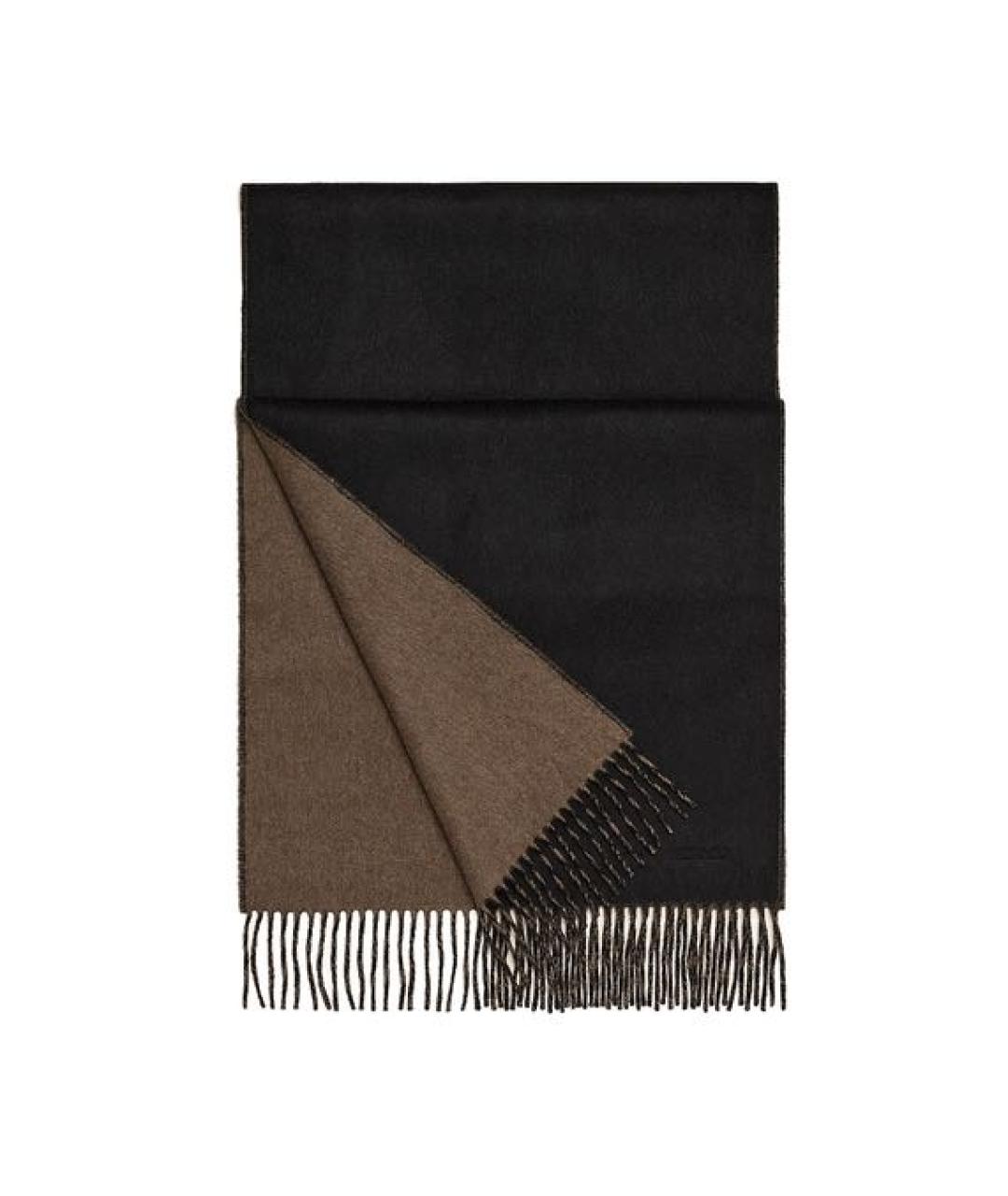 HERMES Коричневый кашемировый шарф, фото 4