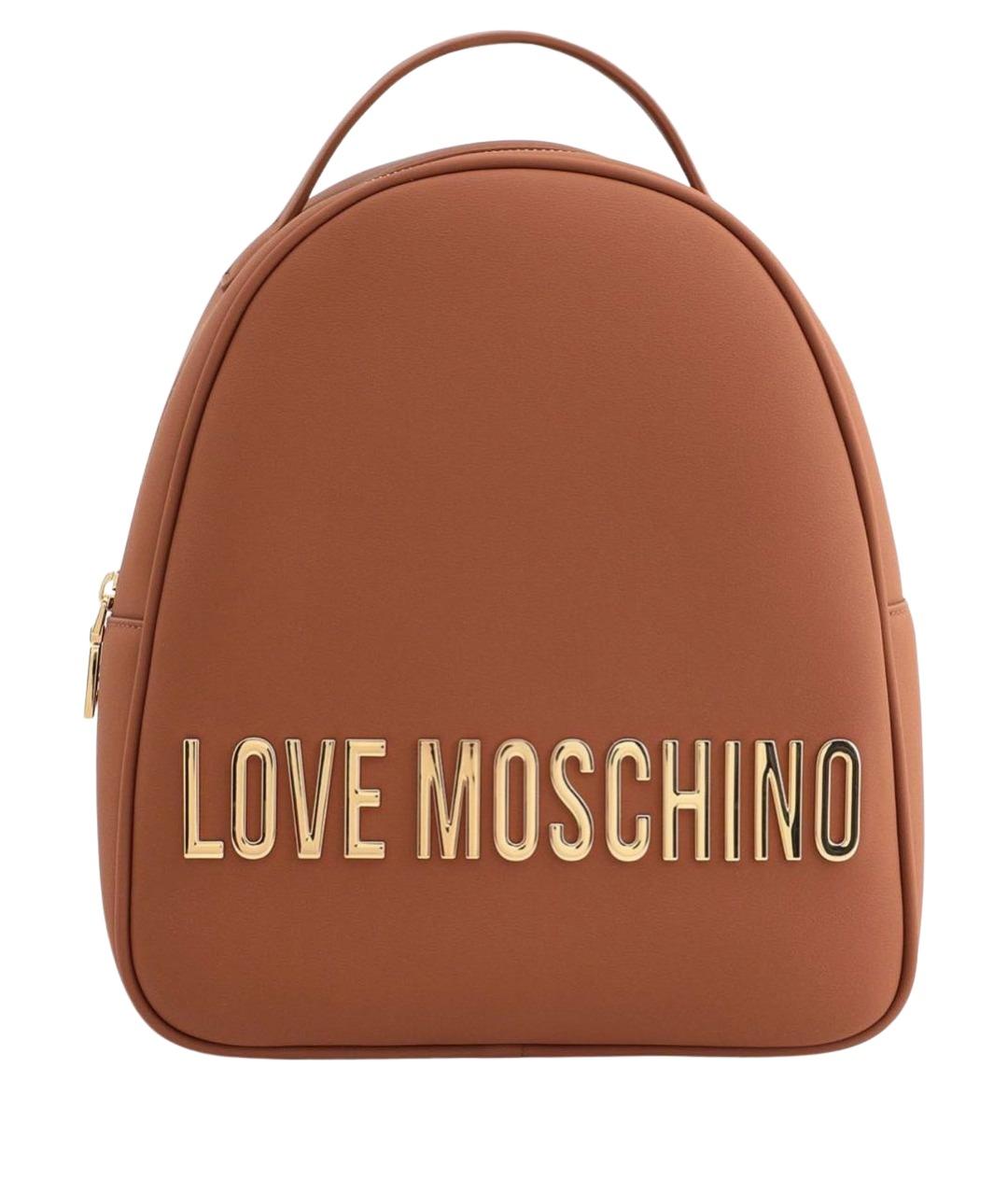LOVE MOSCHINO Коричневый рюкзак из искусственной кожи, фото 1