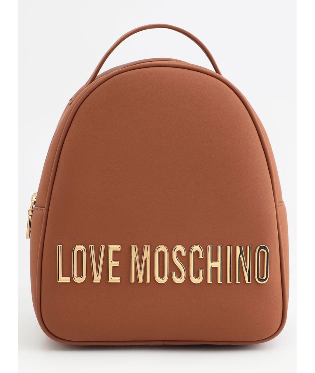 LOVE MOSCHINO Коричневый рюкзак из искусственной кожи, фото 5