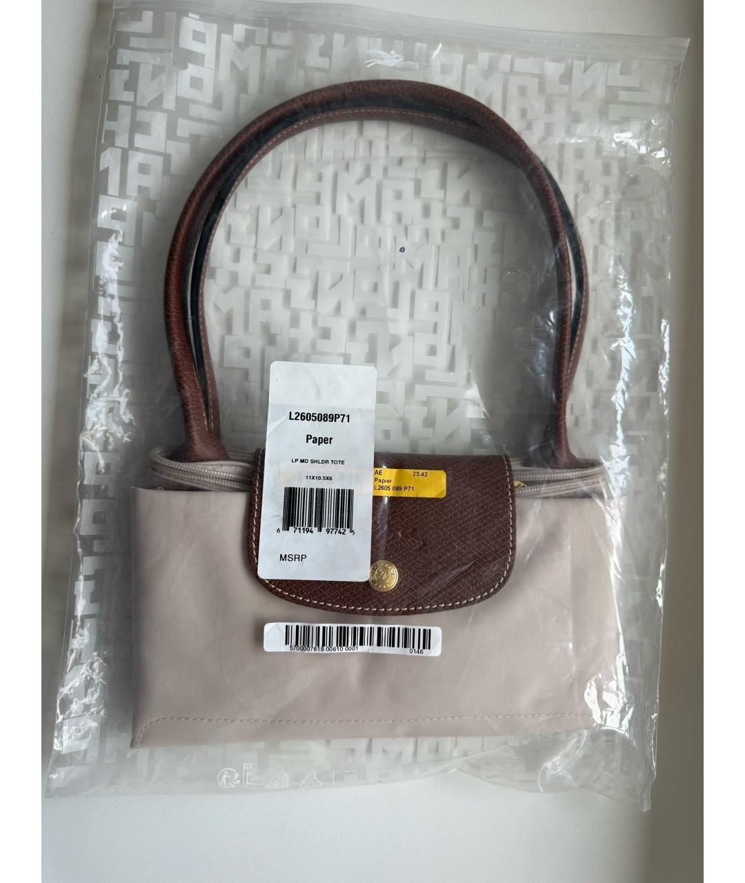 LONGCHAMP Белая сумка тоут, фото 5