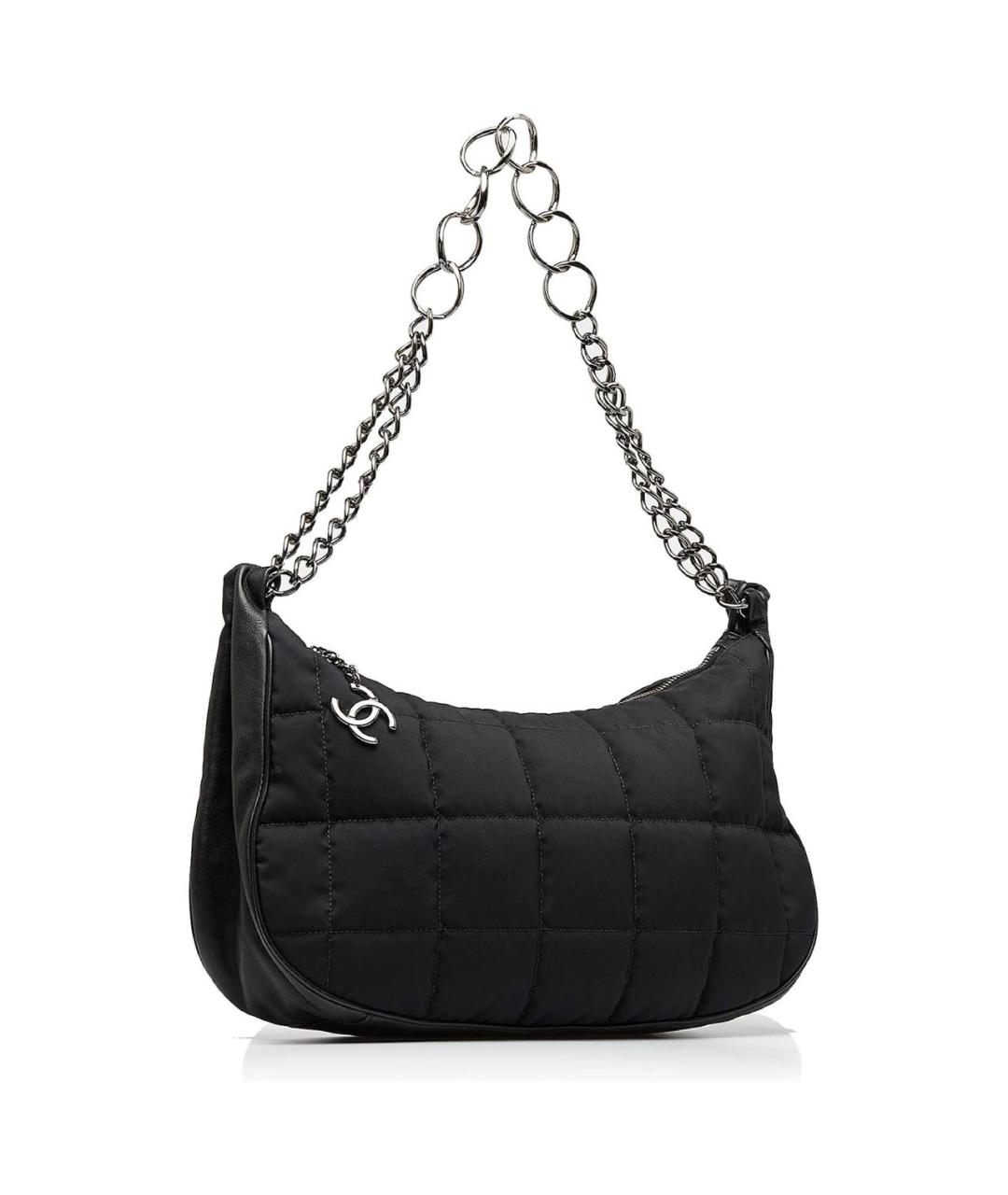 CHANEL Черная тканевая сумка через плечо, фото 9