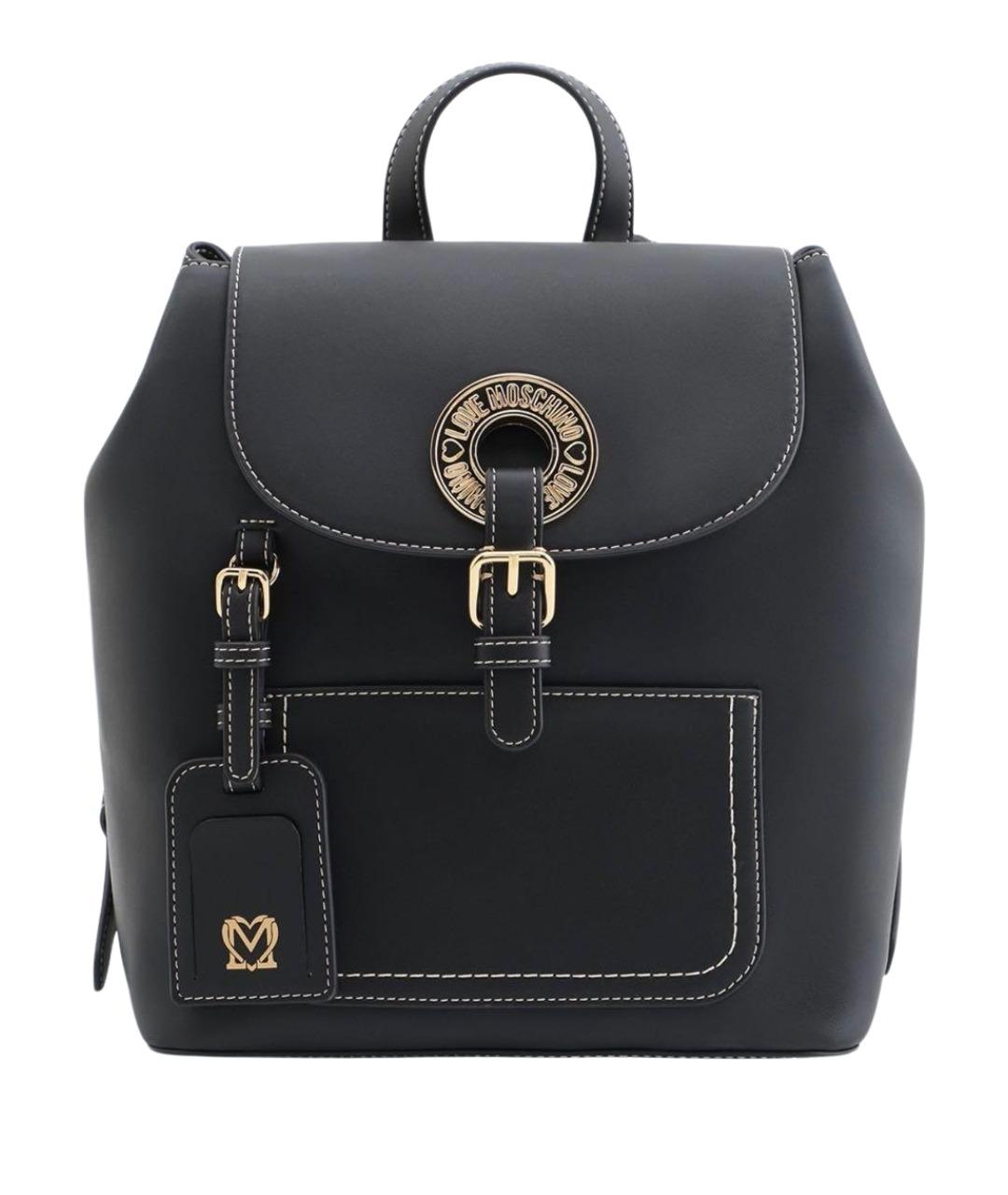 LOVE MOSCHINO Черный рюкзак из искусственной кожи, фото 1