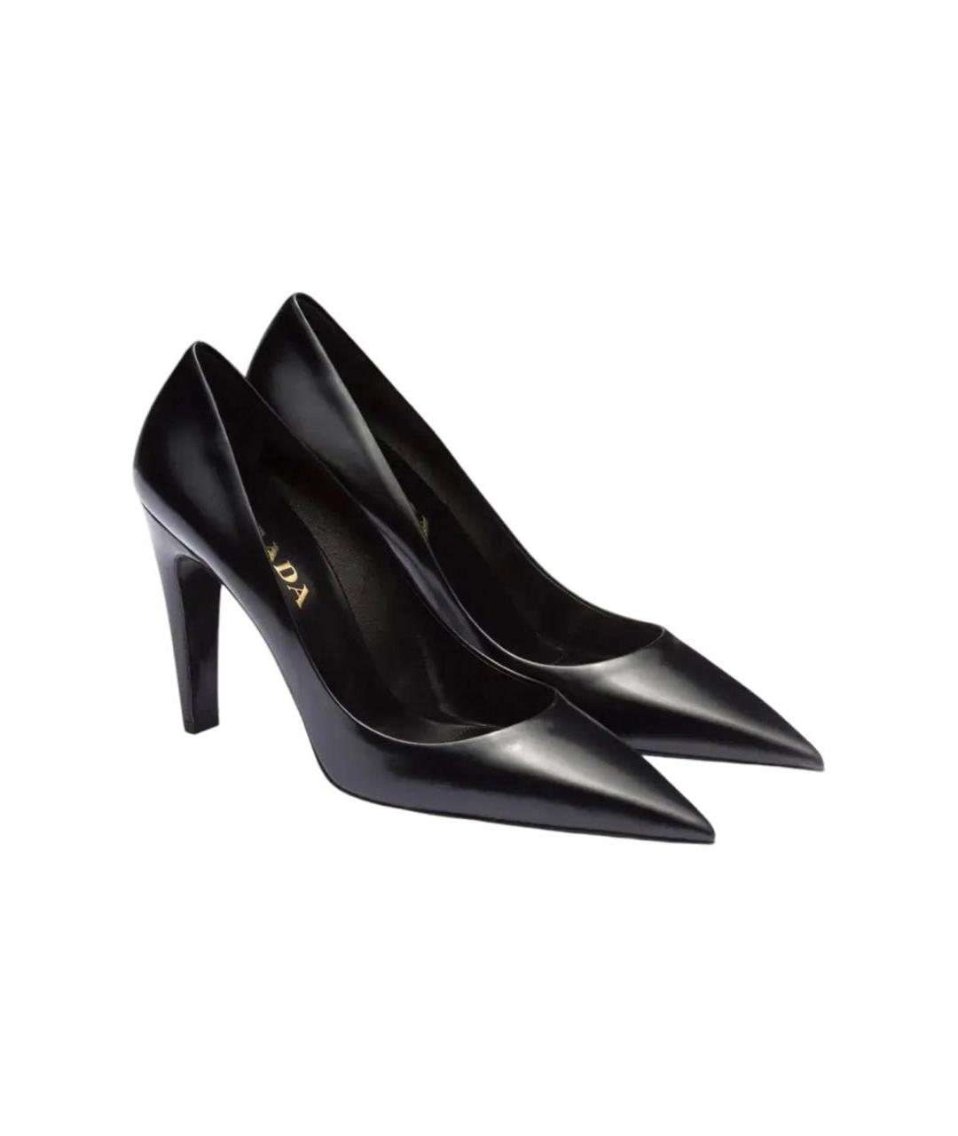 PRADA Черные кожаные туфли, фото 2