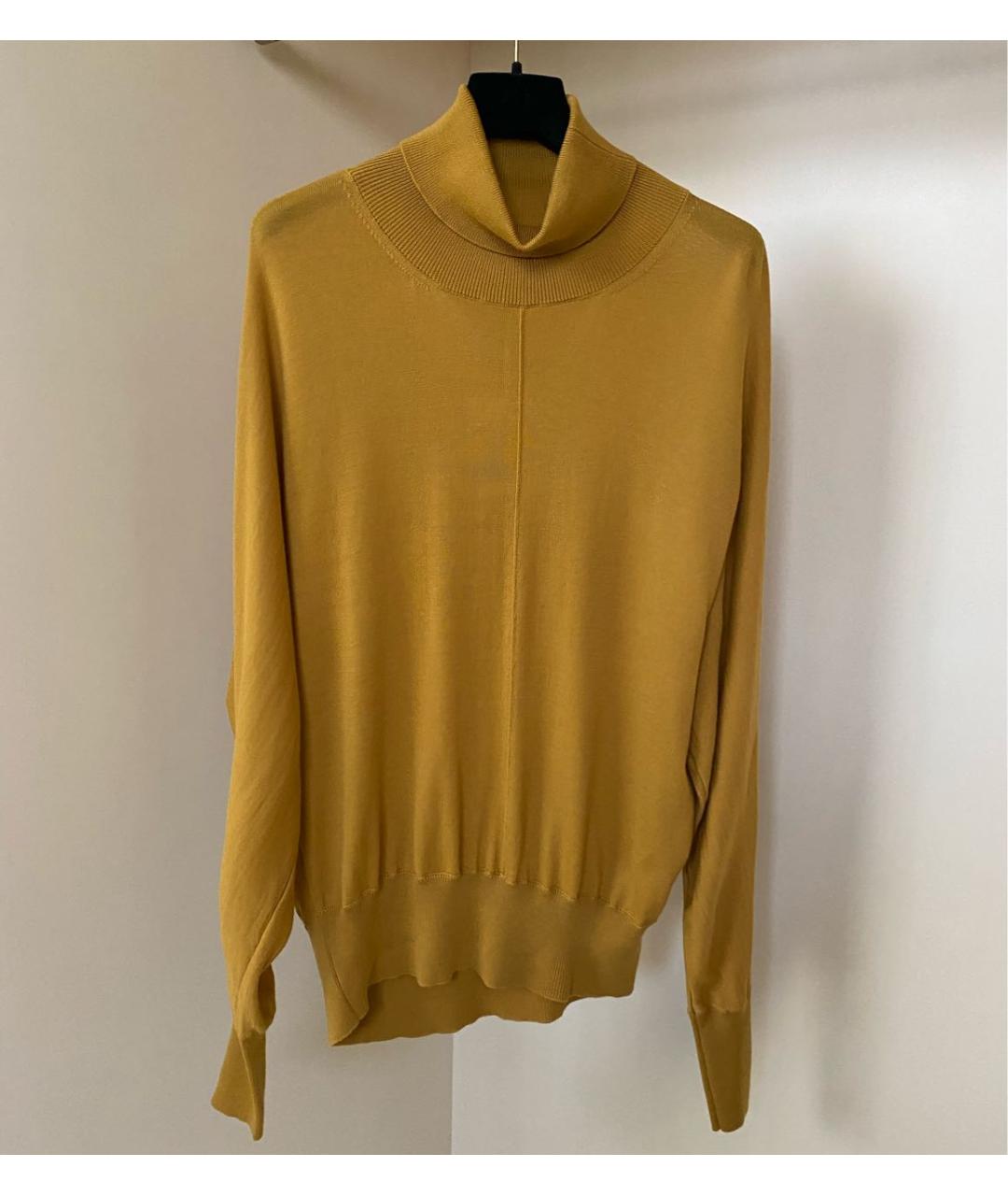 PESERICO Горчичная шерстяная водолазка, фото 5