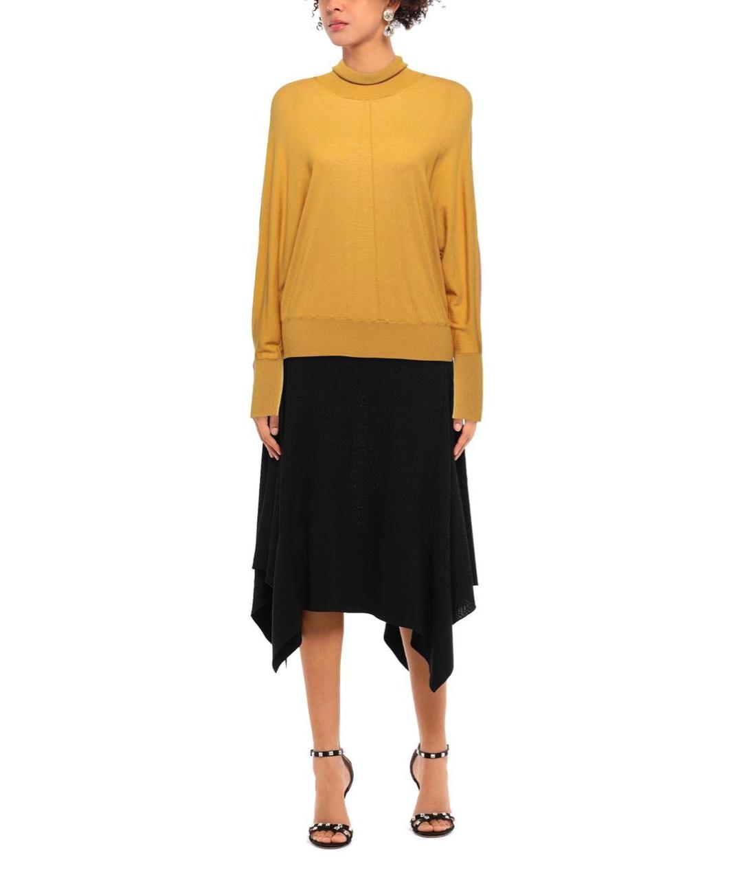 PESERICO Горчичная шерстяная водолазка, фото 2