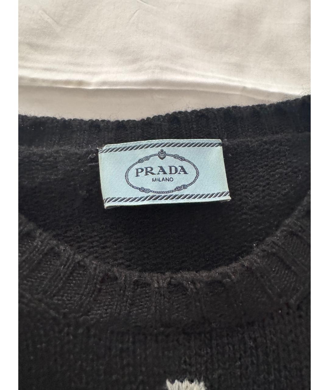 PRADA Черный кашемировый джемпер / свитер, фото 3