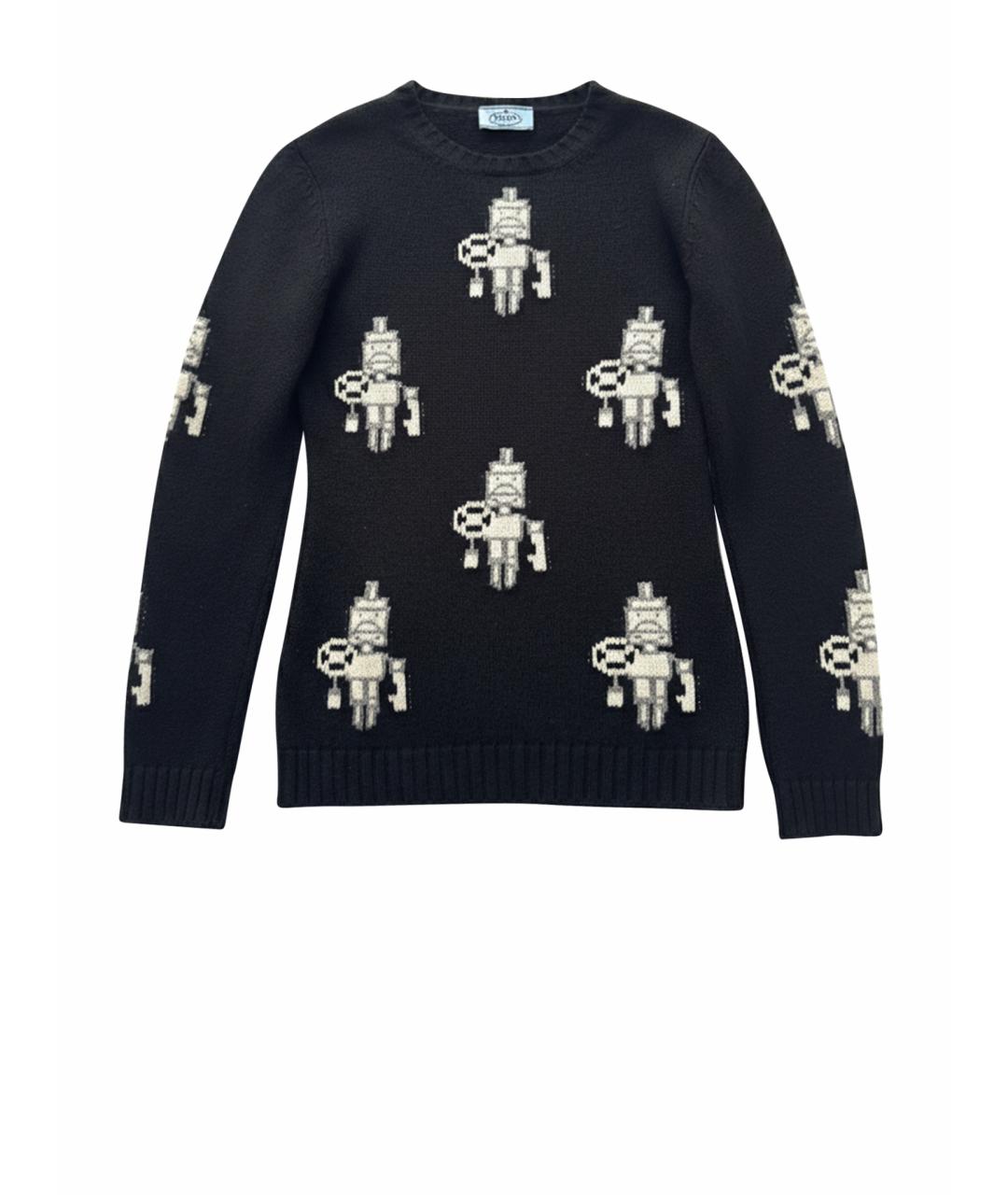 PRADA Черный кашемировый джемпер / свитер, фото 1