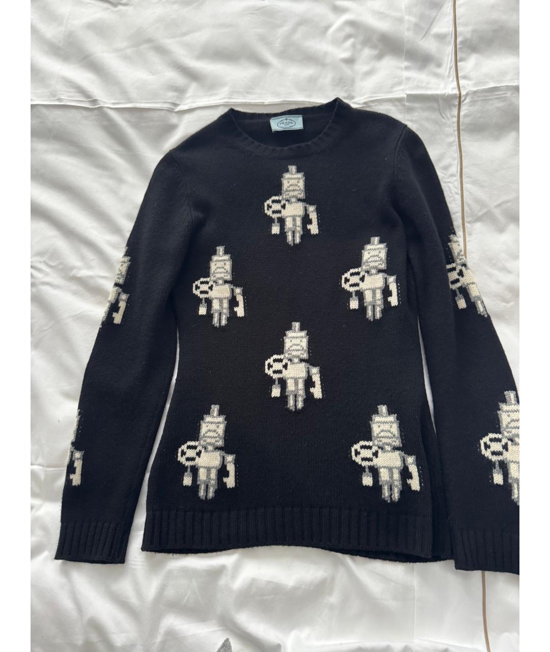 PRADA Черный кашемировый джемпер / свитер, фото 6