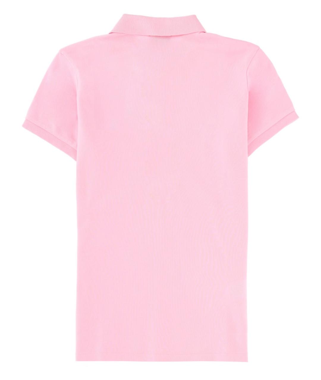 POLO RALPH LAUREN Розовая хлопковая футболка, фото 2