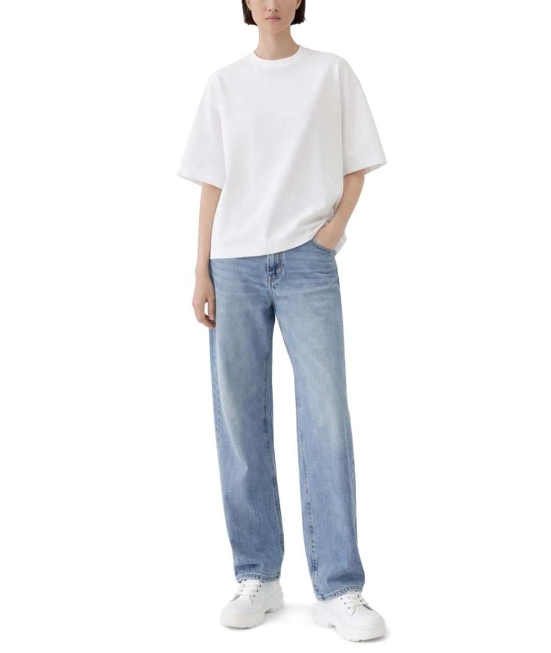 JACQUEMUS Синие хлопковые прямые джинсы, фото 2