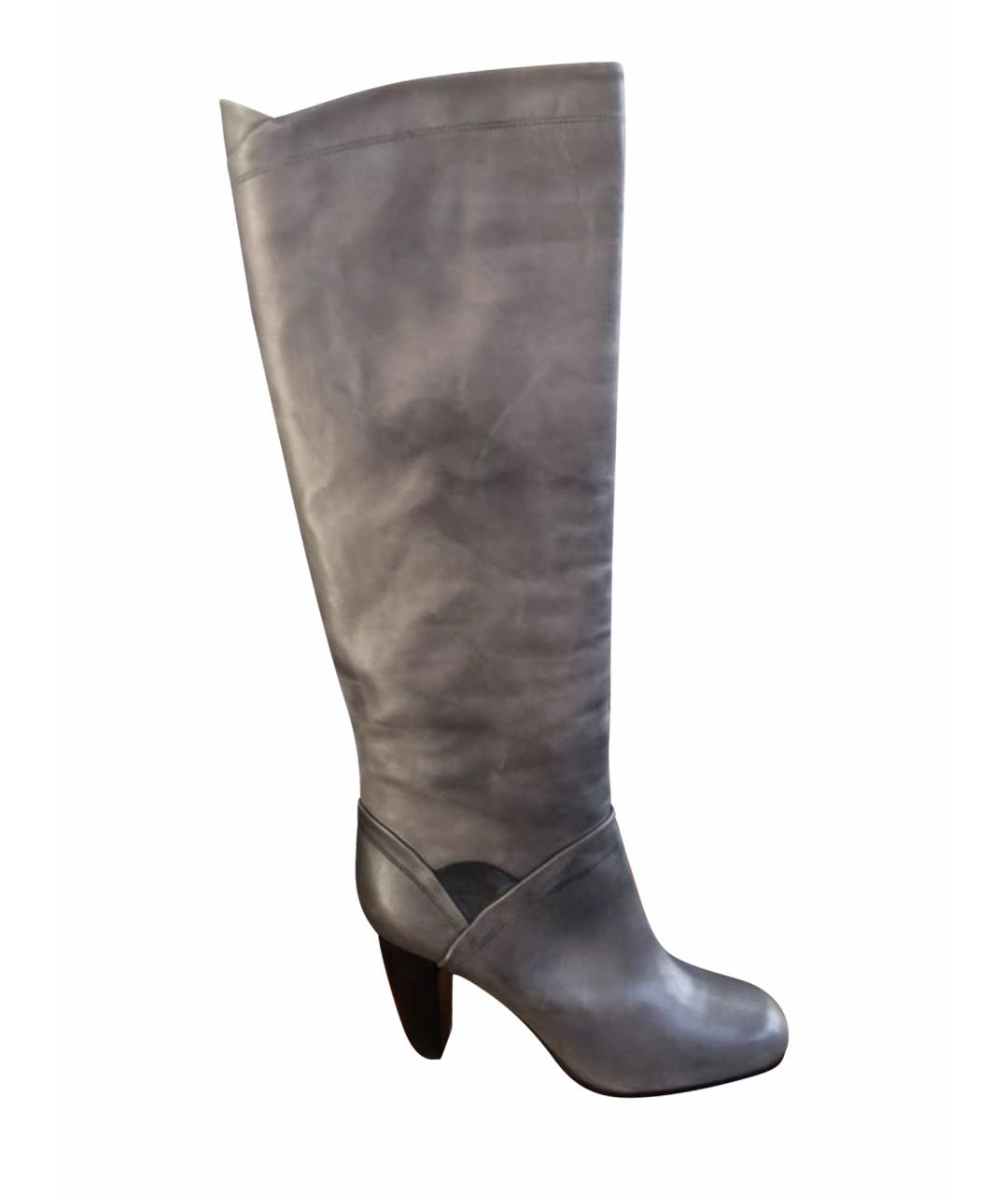 MARC JACOBS Серые кожаные сапоги, фото 1