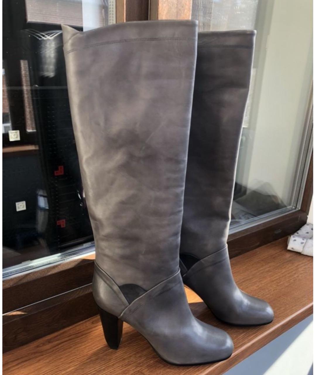 MARC JACOBS Серые кожаные сапоги, фото 5