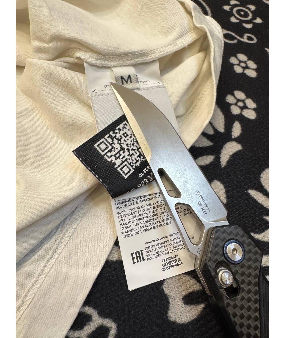 STONE ISLAND Белая хлопковая футболка, фото 3