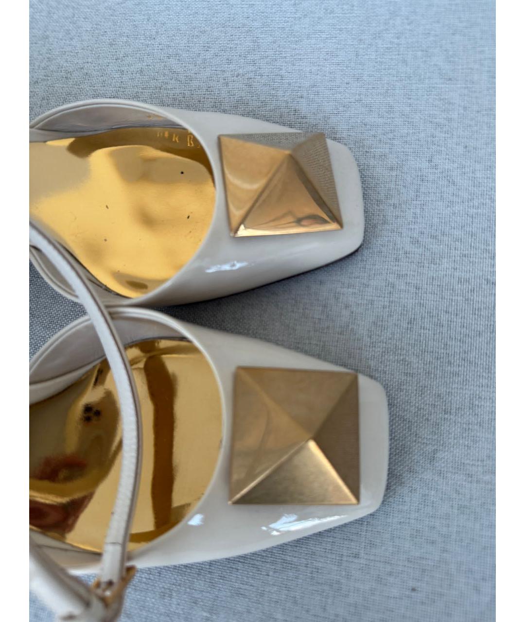 VALENTINO Бежевые туфли из лакированной кожи, фото 6