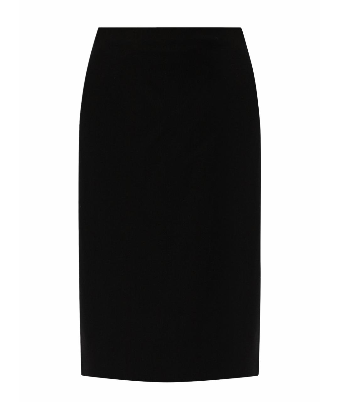 GUCCI Черная шерстяная юбка миди, фото 1