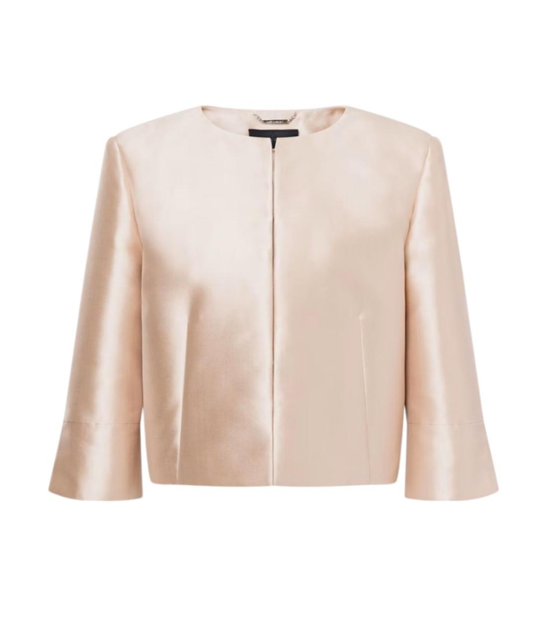 ALBERTA FERRETTI Бежевый шелковый жакет/пиджак, фото 1