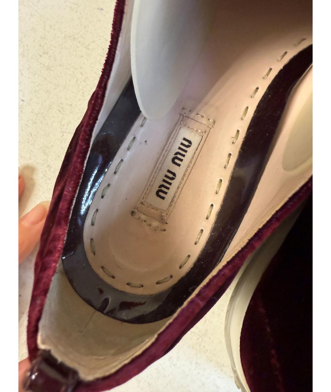 MIU MIU Бордовые кеды, фото 9