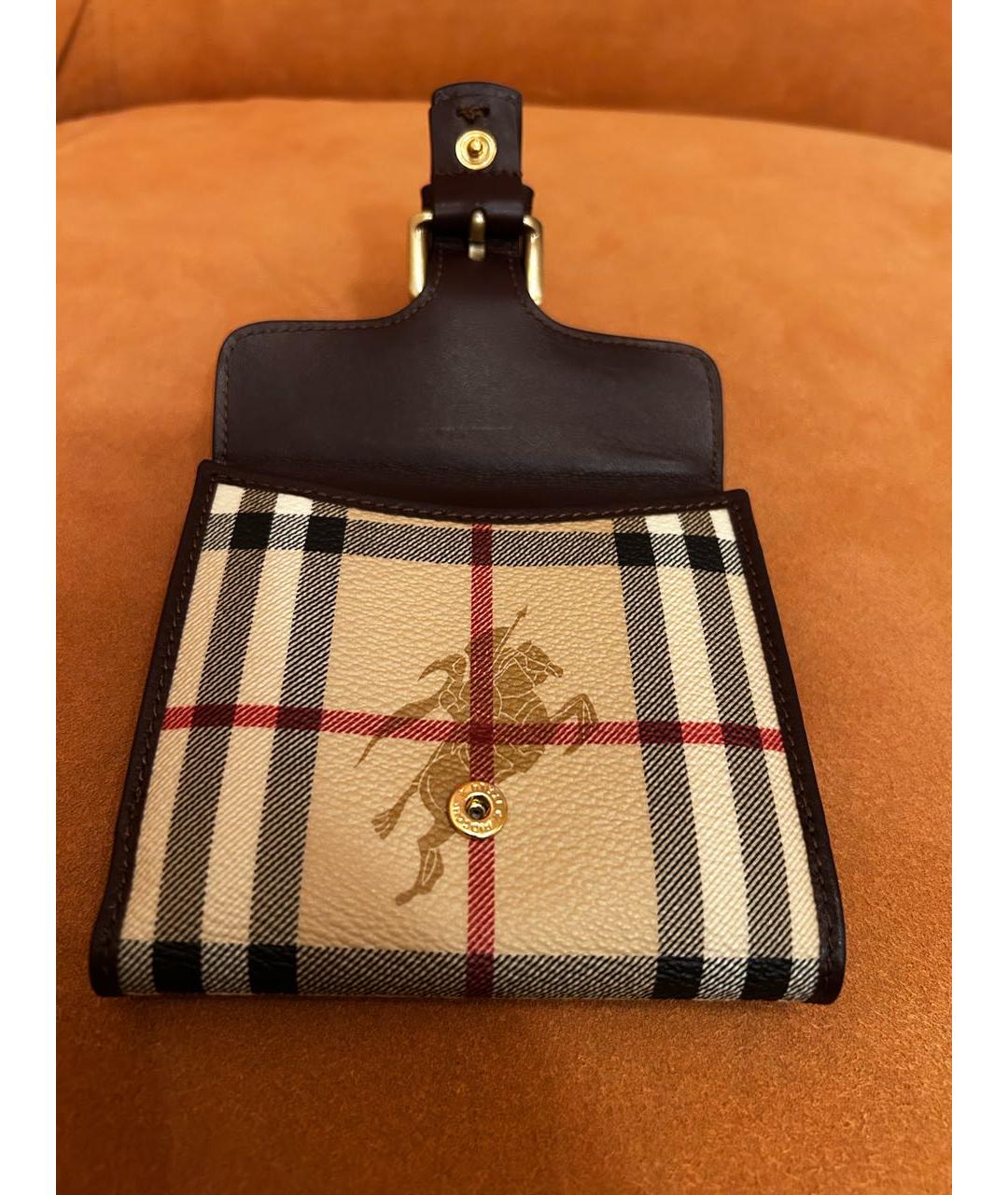 BURBERRY Коричневый кожаный кошелек, фото 5