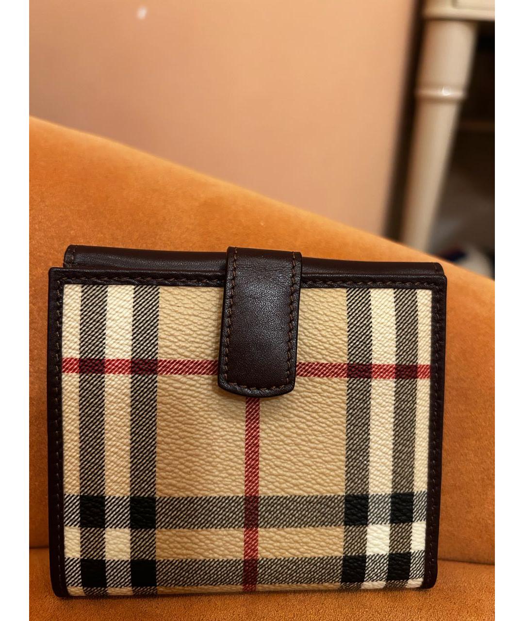 BURBERRY Коричневый кожаный кошелек, фото 3