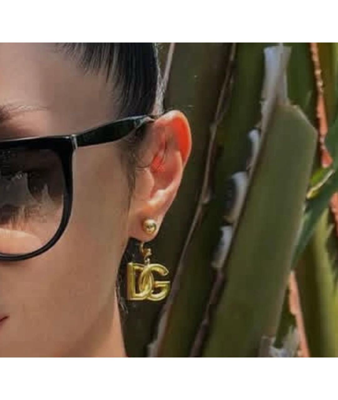 DOLCE&GABBANA Золотые латунные серьги, фото 4