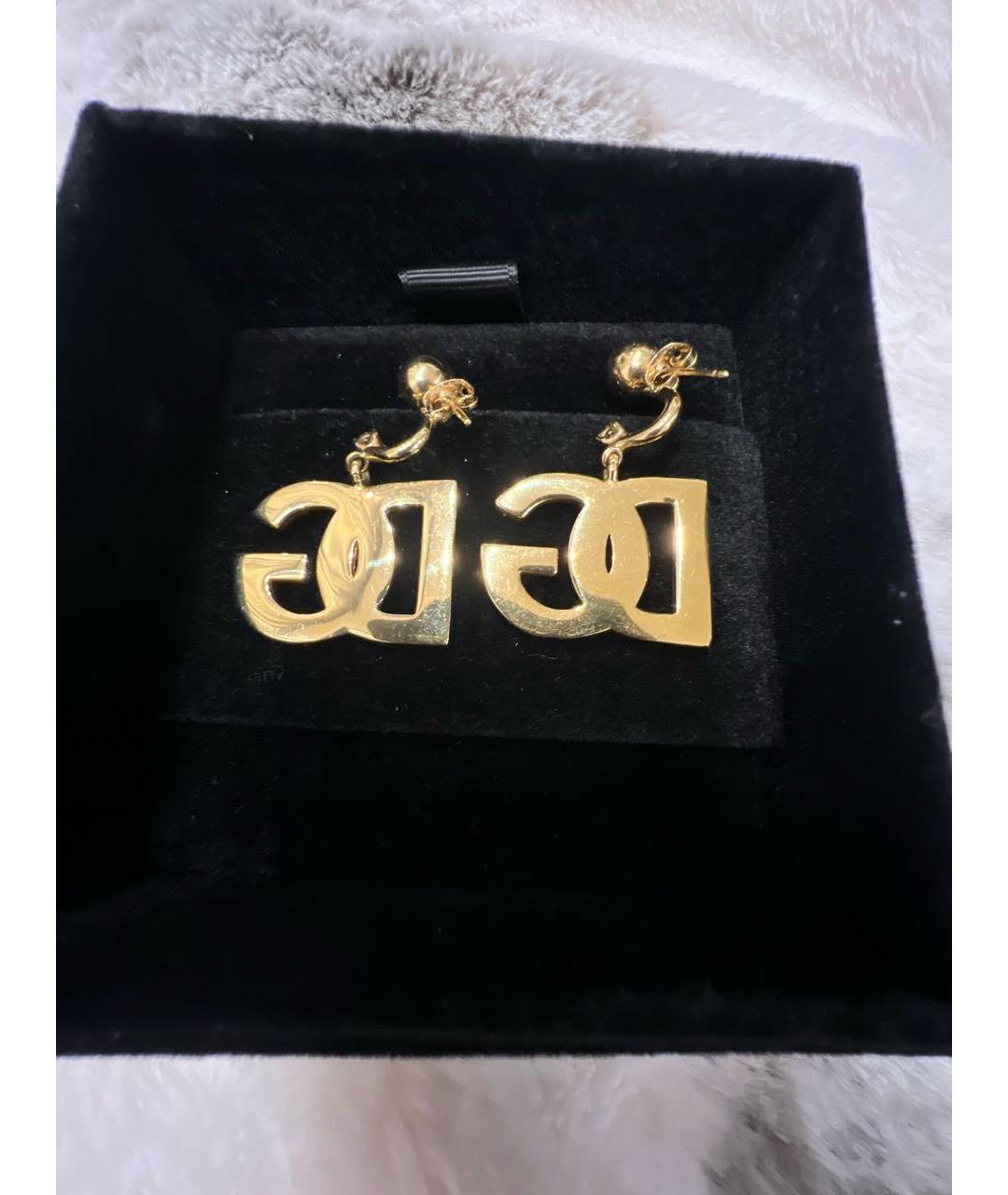 DOLCE&GABBANA Золотые латунные серьги, фото 3