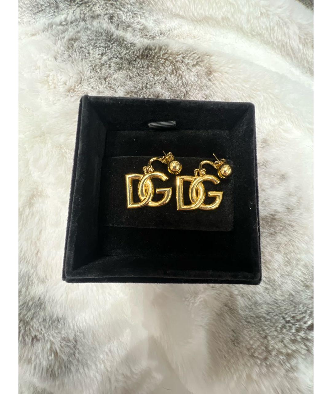 DOLCE&GABBANA Золотые латунные серьги, фото 5