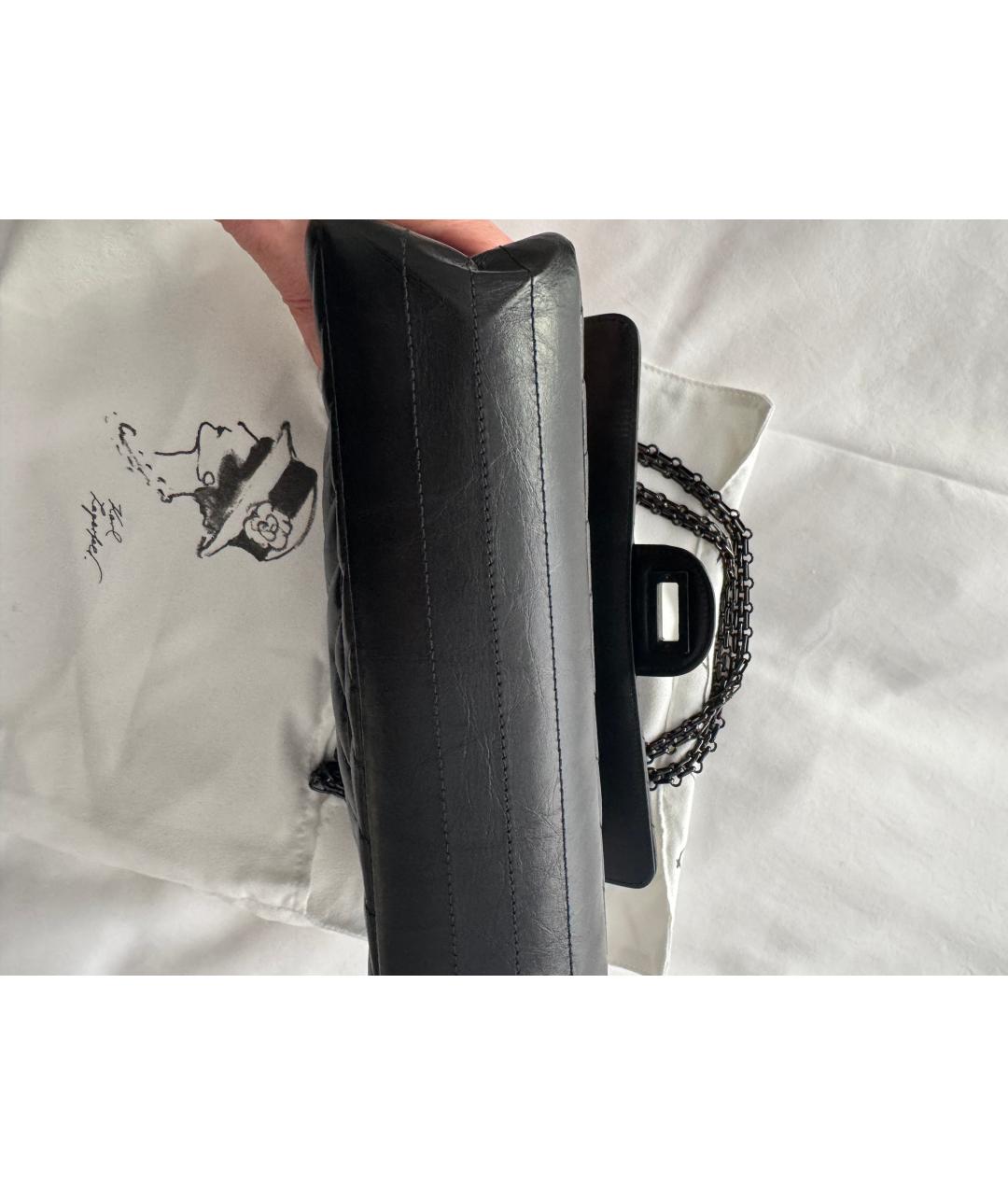 CHANEL Черная кожаная сумка через плечо, фото 4