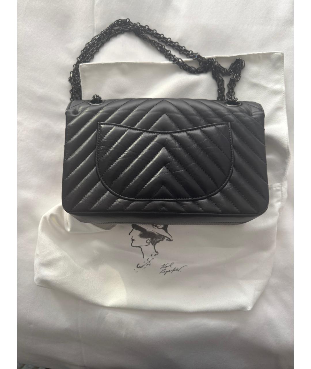 CHANEL Черная кожаная сумка через плечо, фото 2