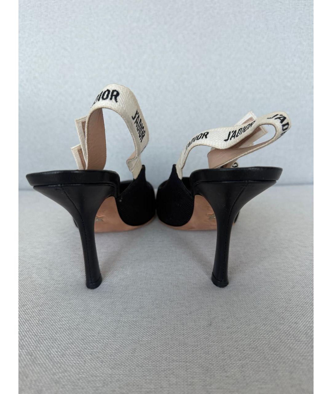 CHRISTIAN DIOR Черные текстильные туфли, фото 3