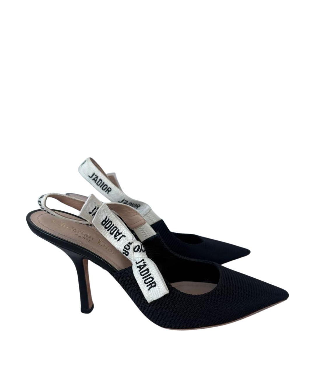 CHRISTIAN DIOR Черные текстильные туфли, фото 1