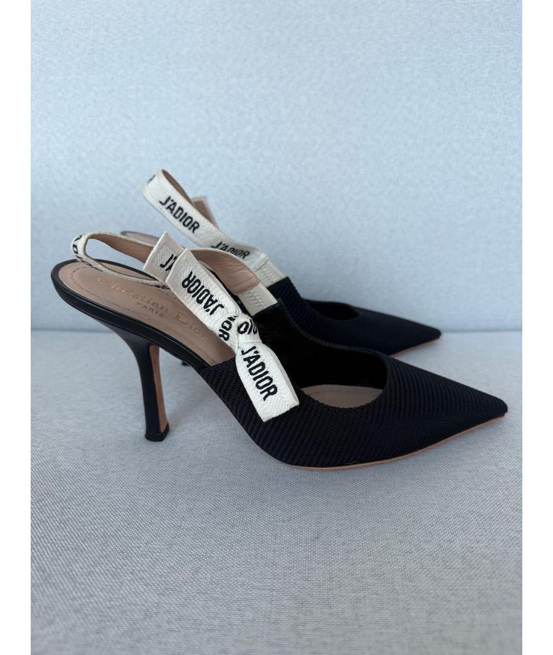 CHRISTIAN DIOR Черные текстильные туфли, фото 9