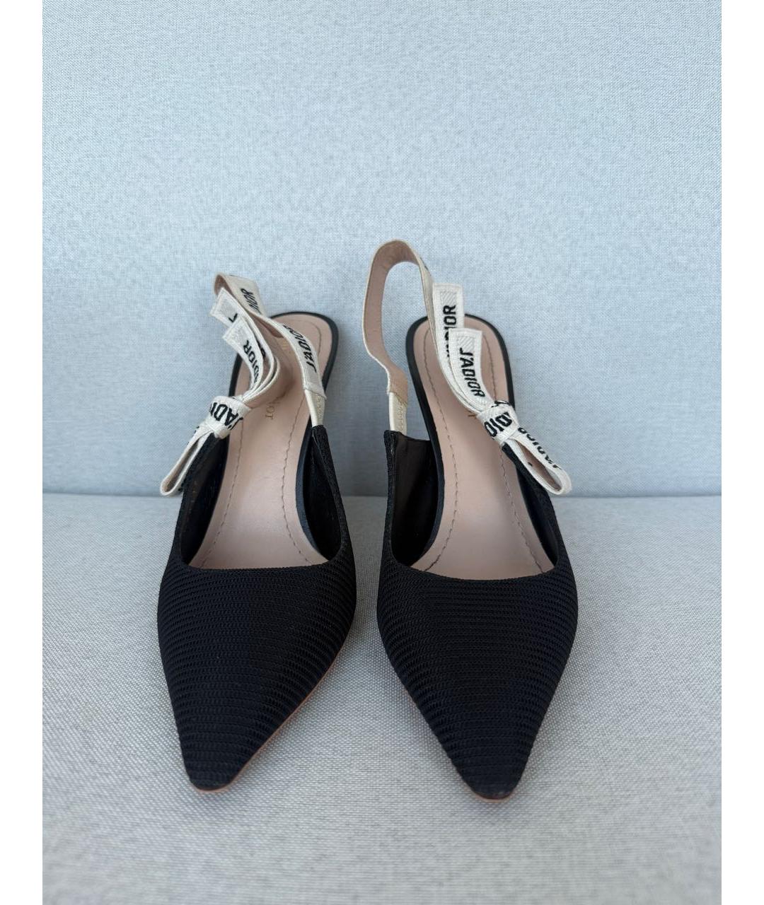 CHRISTIAN DIOR Черные текстильные туфли, фото 2