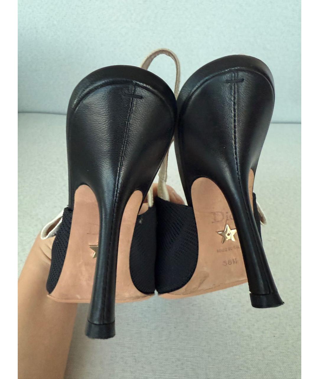 CHRISTIAN DIOR Черные текстильные туфли, фото 5