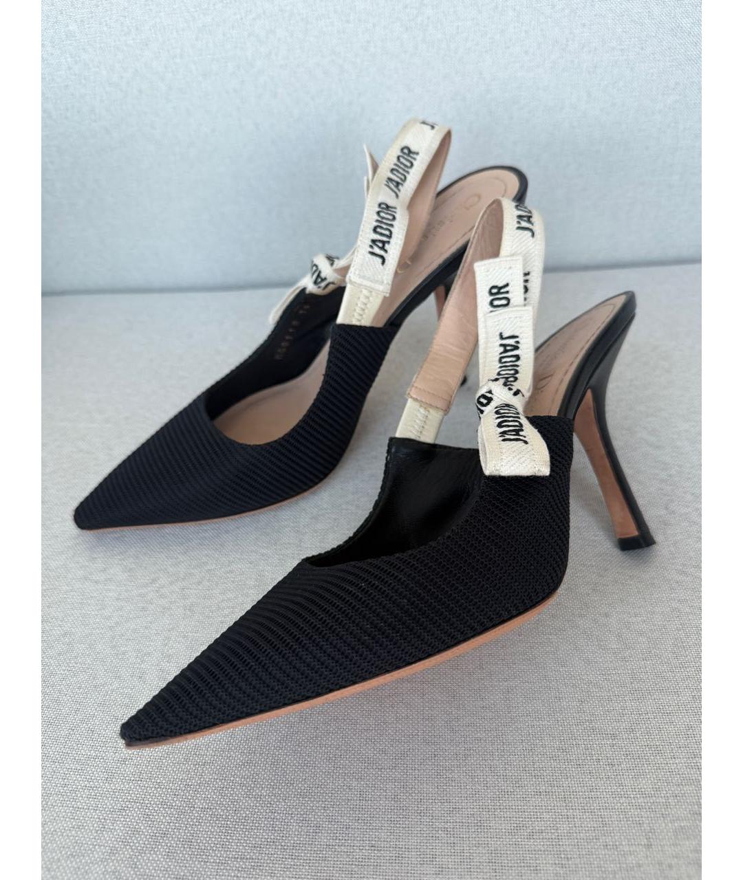 CHRISTIAN DIOR Черные текстильные туфли, фото 6